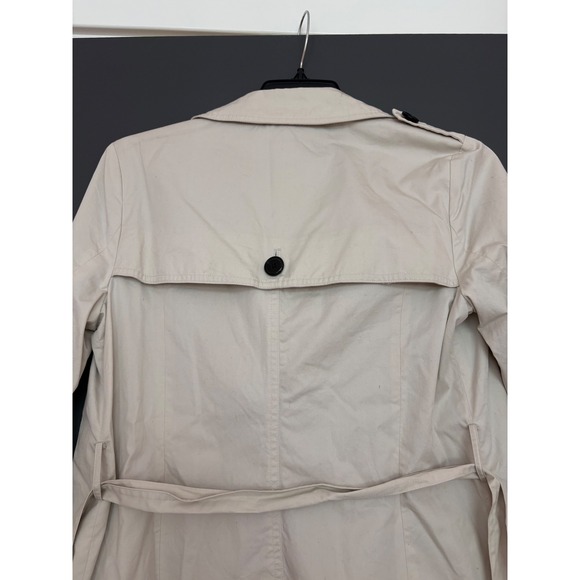 Forever 21 Womens Beige Double Breasted Trench Coat Belted Jacket Size M - Picture 4 of 8
